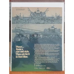 1970 Ford Moldboard and Chisel Plow Magazine Advertisement